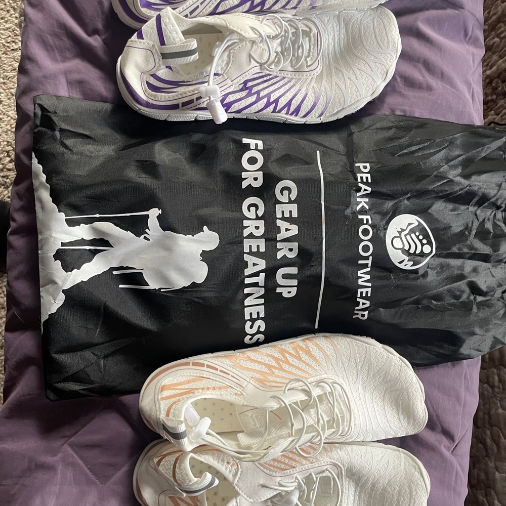 Peak Performance Athletic Shoes in White and Purple - Picture 2 of 3